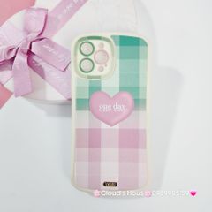 Case ốp điện thoại iPhone Nhám da Chống shock Tim one day Toxy form tròn iPhone 11/12/13/Pro/Promax