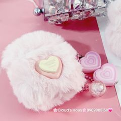 Cover Case Vỏ bảo vệ Airpod Lông Hồng trái Tim kèm móc khóa Airpod 1/2/3/Pro/Pro2