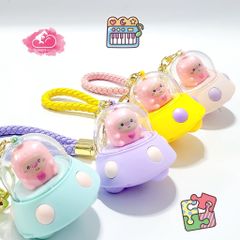 MÓC KHÓA UFO Có đèn Chiếu phim kèm dây da