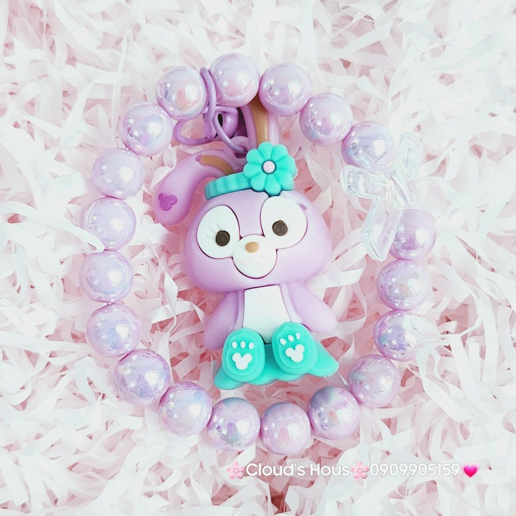 Vòng charm đeo điện thoại Ngọc trai Nơ trong Charm Hoạt hình