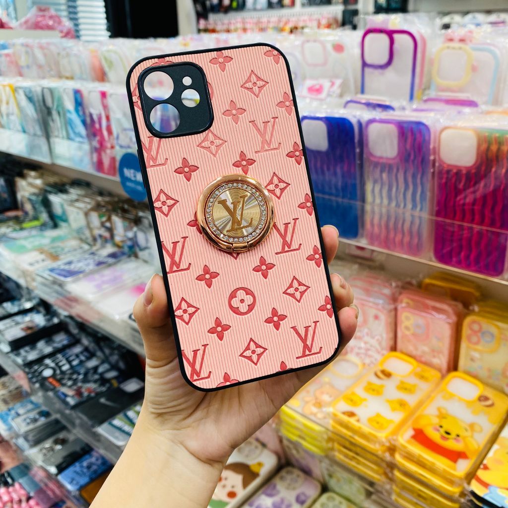 Case Ốp điện thoại iPhone LV Da kèm Ring  iPhone X/Xs/XsMax/11/12/13/Pro/Promax