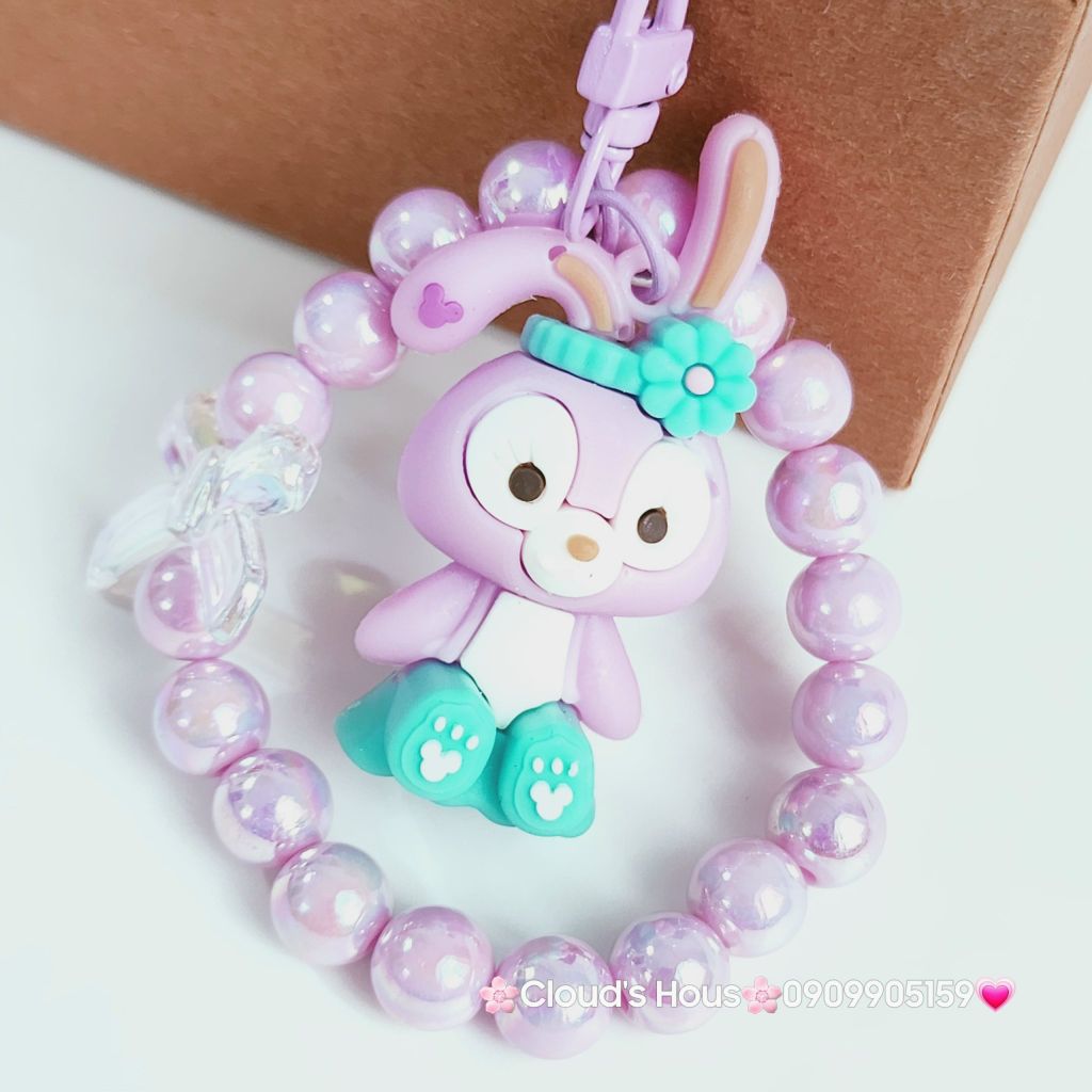 Vòng charm đeo điện thoại Ngọc trai Nơ trong Charm Hoạt hình