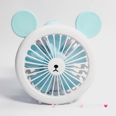 Quạt Cầm Tay Mini Thân Sọc Tai Gấu Tai Thỏ Tai Mèo