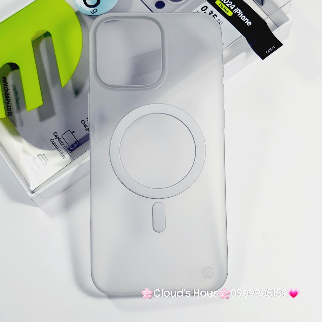 Case Ốp điện thoại iPhone Switcheasy Ultra Slim Nhám Lụa Siêu Mỏng Magsafe 0.35mm 16/Plus/Pro/Promax
