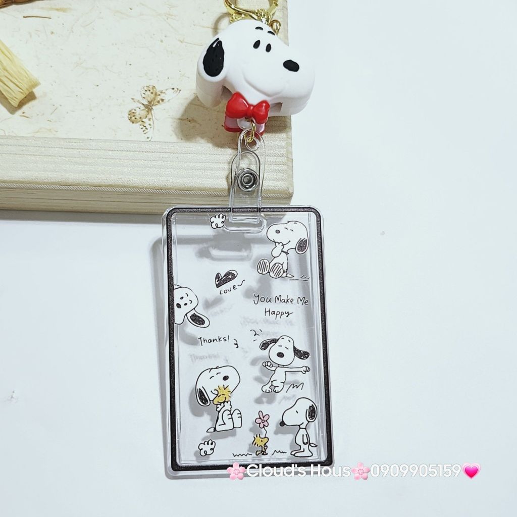 ĐỰNG THẺ ĐEO Trong Hình Kute Kèm Móc Khóa Dây giật ( HÀNG THÁI)