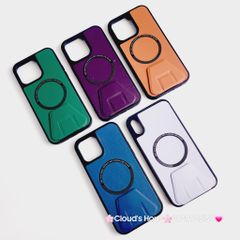 Case Ốp điện thoại iPhone Da Magsafe Chống dựng đơn giản iPhone X/XSM/11/12/13/14/15/Pro/Promax