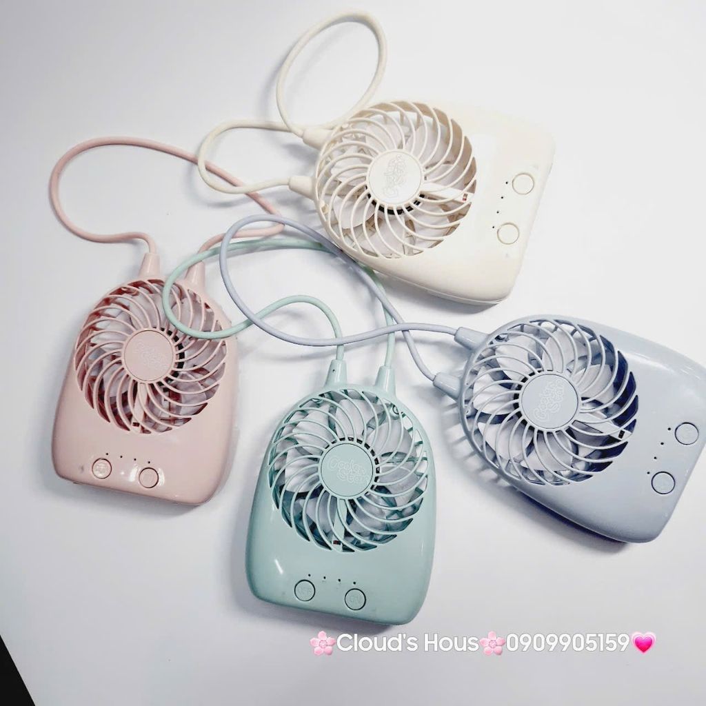 Mini Fan - Quạt Cầm Tay - Để Bàn Có Dây Xách Du Lịch