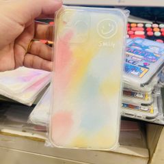Case Ốp điện thoại iPhone Trong họa tiết ombre Happy - Smile