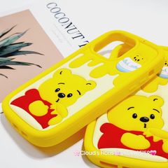 Case Ốp điện thoại iPhone Su dẻo Gấu Pooh Mật Ong iPhone 11/12/13/14/15/Pro/Promax