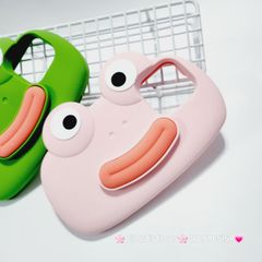 Case Ốp điện thoại iPhone Su dẻo Ếch Môi Dày 3D Nổi Xanh & Hồng iPhone 11/12/13/14/15/Pro/Promax