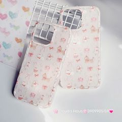 Case Ốp điện thoại iPhone Mèo Chó Nơ Đỏ Sticker Dễ Thương Nền Trắng iPhone 11/12/13/14/15/Pro/Promax