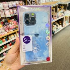 Case Ốp điện thoại Iphone X&M trong loang màu đính đá iPhone Xsm/11/12/13/14/15/Plus/Pro/Promax