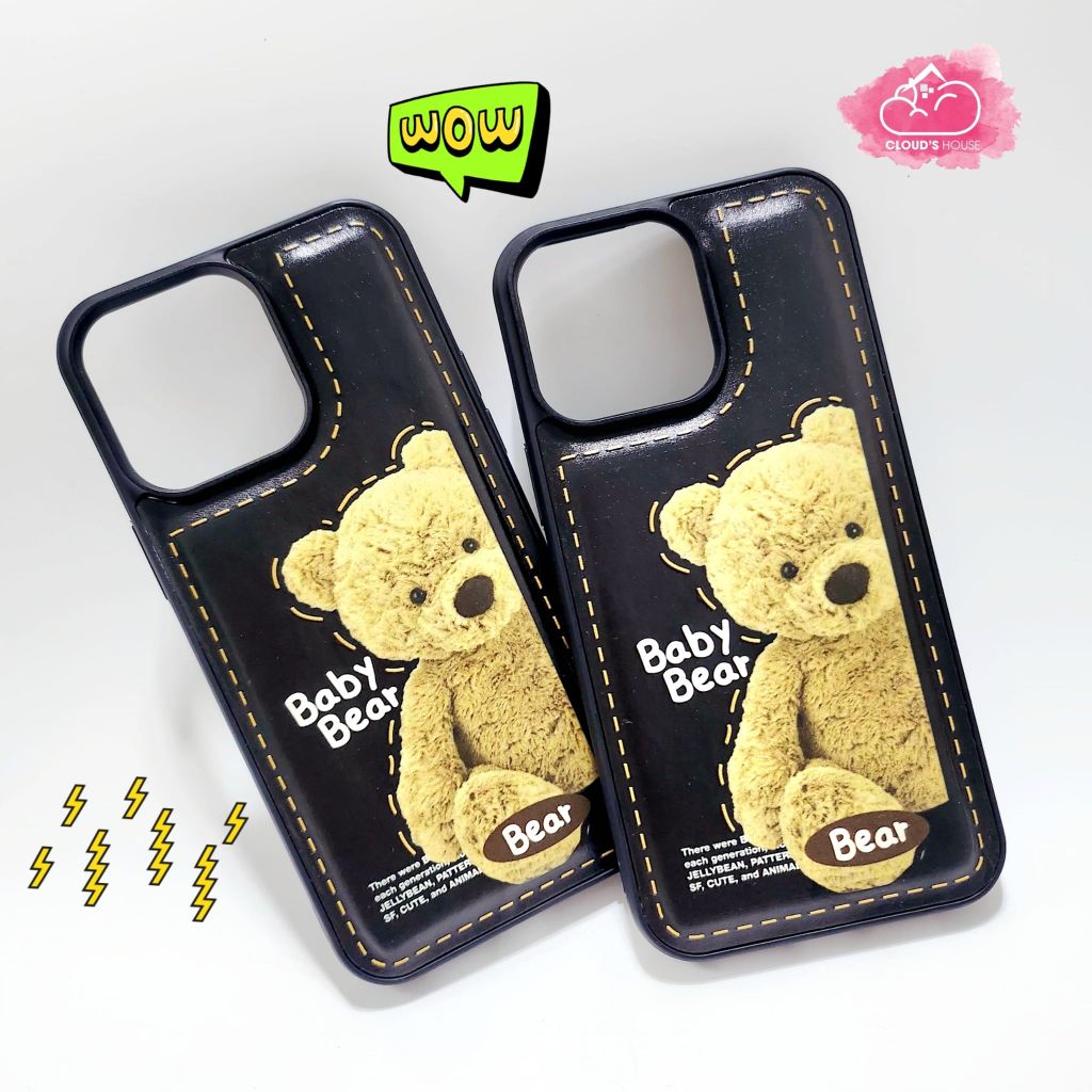Case Ốp điện thoại iPhone Gấu Baby Bear Nhám phao iPhone 1/12/13/14/Pro/Promax