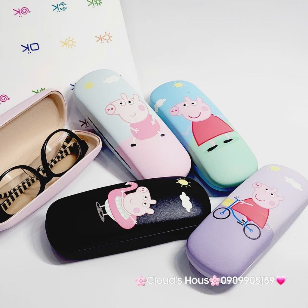 Hộp đựng kính Doraemon Heo Peppa Đáng Yêu