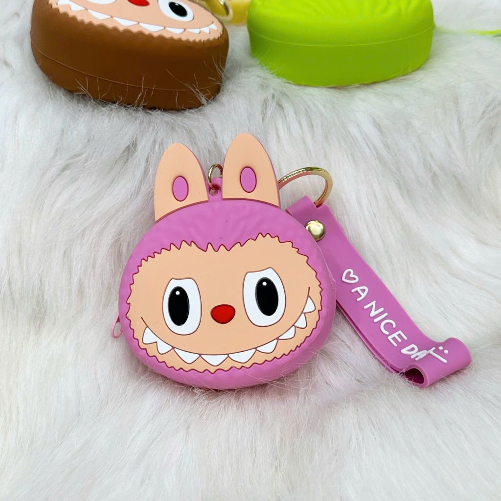 Bóp Móc Khóa Silicone Labubu Nhiều Màu