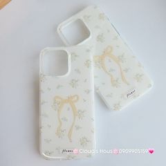 Case Ốp điện thoại iPhone Nơ Vàng Hoa nhí iPhone 12/13/14/15/16/Pro/Promax