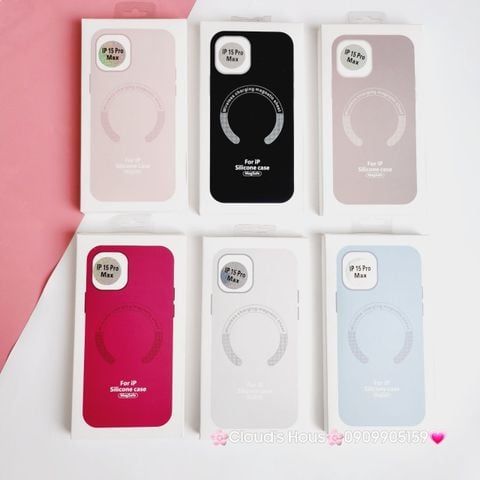 Case Ốp điện thoại iPhone Silicone Magsafe Basic iPhone 11/12/13/14/15/Plus/Pro/Promax