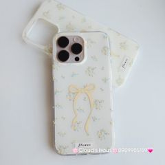 Case Ốp điện thoại iPhone Nơ Vàng Hoa nhí iPhone 12/13/14/15/16/Pro/Promax