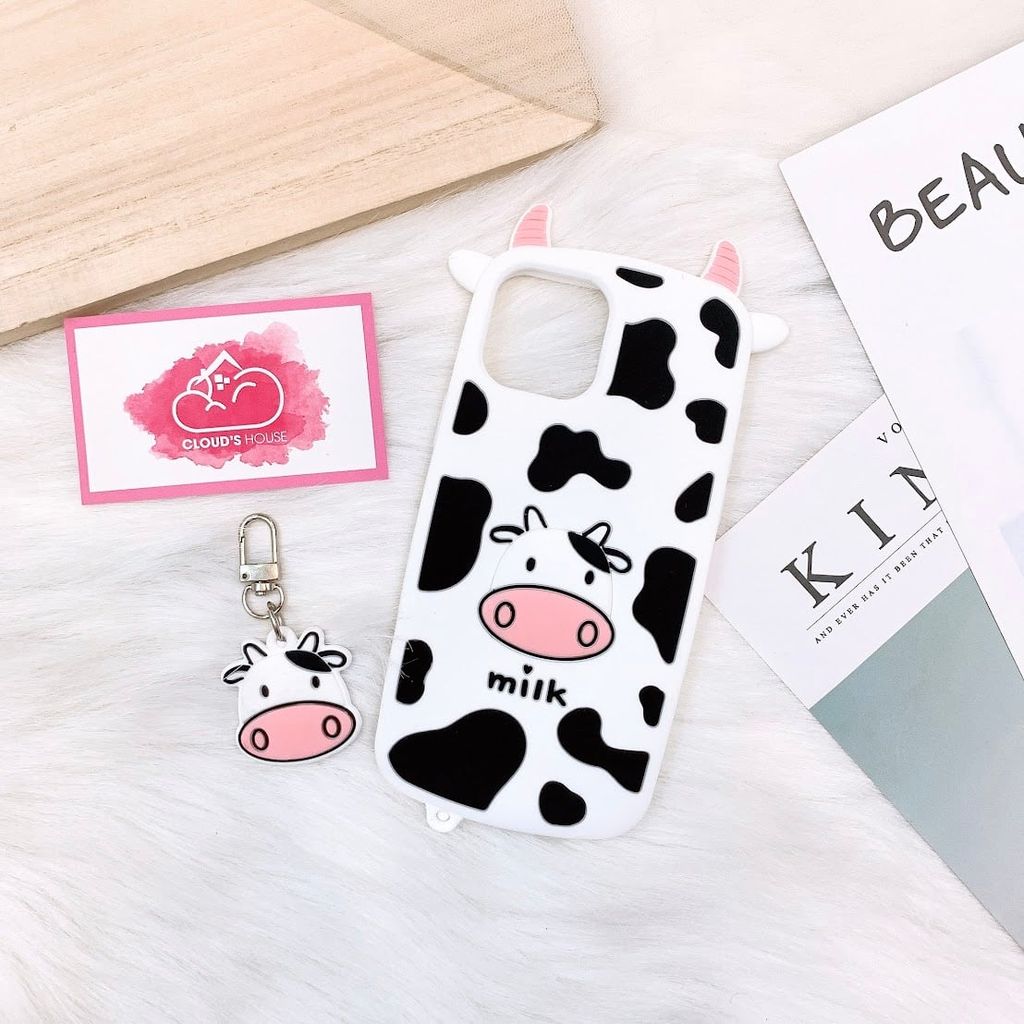 Case Ốp điện thoại iPhone BÒ SỮA Su dẻo Form tròn iPhone 7Plus/8Plus/X/Xs/XsMax/Xr/11/12/Mini/Pro/Promax