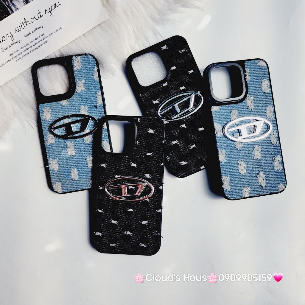 Case Ốp điện thoại iPhone Jeans Diesel Logo chữ D cá tính iPhone 7+/8+/X/Xs/XSMax/11/12/13/14/15/Pro/Promax