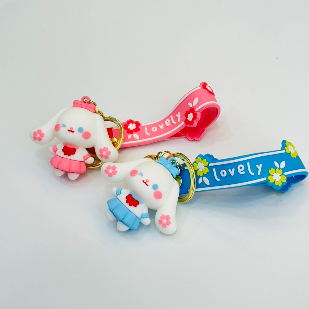 Móc Khóa Thỏ Cinnamoroll Mặc đồ học sinh Lovely
