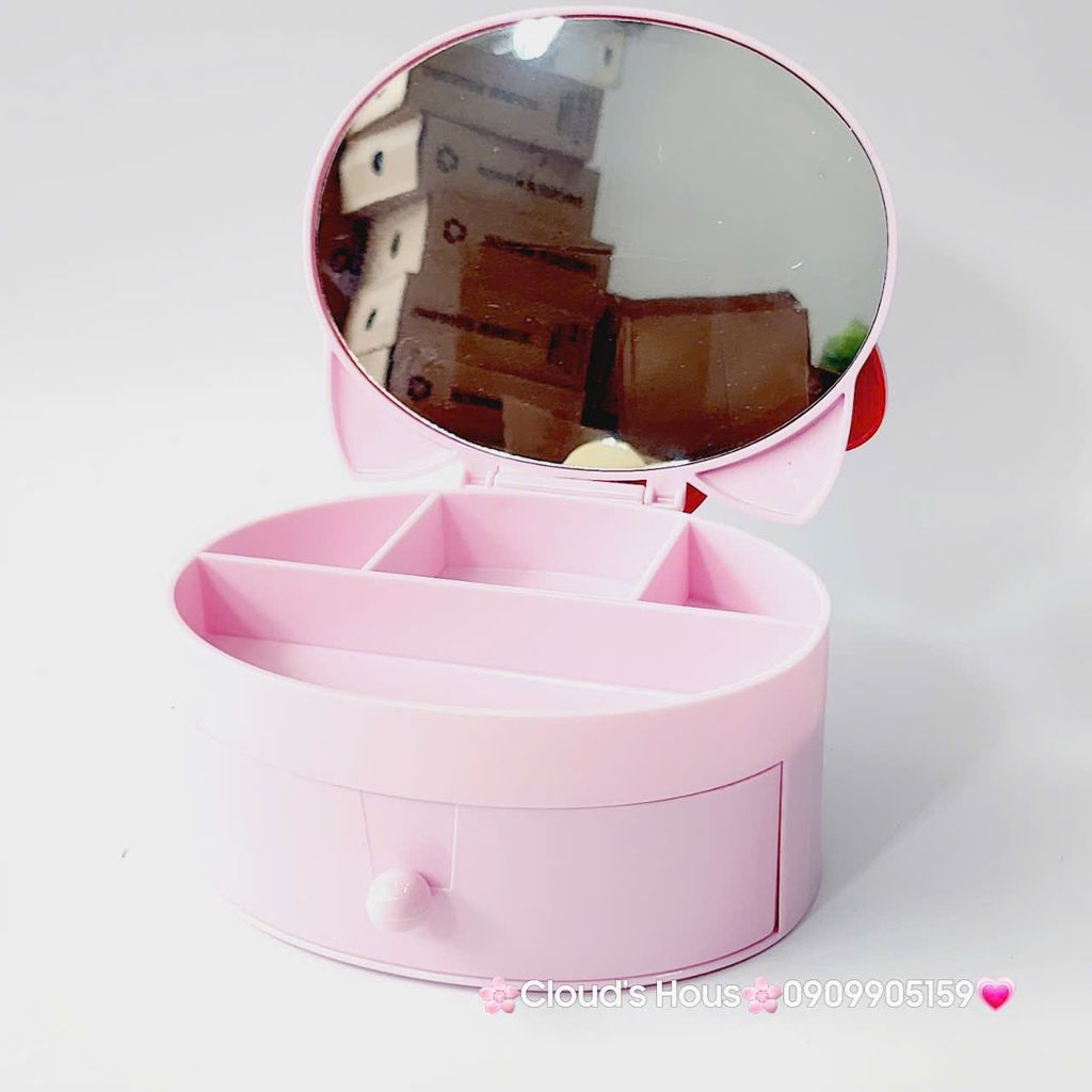 Hộp Trang Điểm Hello Kitty Có Gương