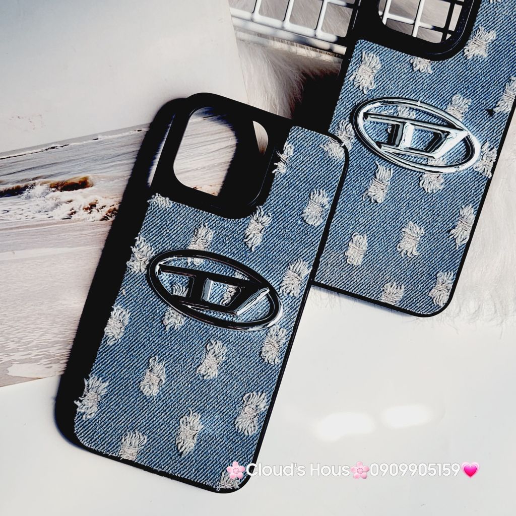 Case Ốp điện thoại iPhone Jeans Diesel Logo chữ D cá tính iPhone 7+/8+/X/Xs/XSMax/11/12/13/14/15/Pro/Promax