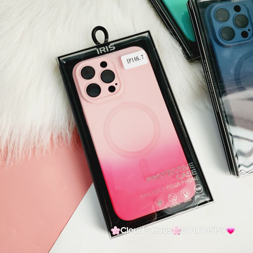 Case Ốp điện thoại iPhone IRIS Ombre Likgus Silicone Bảo vệ Cam Magsafe iPhone 14Promax