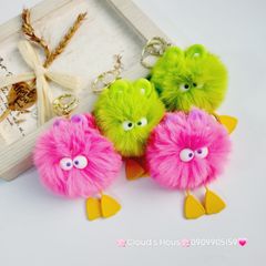 Móc Khóa Cục Bông Monster Tức Giận Chân Vịt