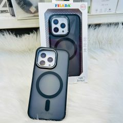 Case Ốp điện thoại Trong lưng nhám Magsafe chính hãng Filada iPhone 11/12/13/14/Plus/Pro/Promax (viền màu)
