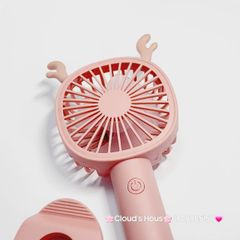 Mini Fan - Quạt Cầm Tay Tai Thú Nhiều Màu ( có đế rời để bàn)