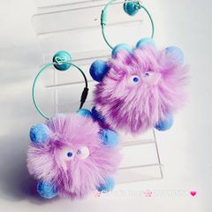 Móc Khóa Cục Bông Monster  Nhiều Màu Dễ Thương