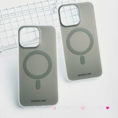 Case Ốp điện thoại iPhone Trong Nhám Magsafe Xanh rêu Zoozoo Case iPhone 12/13/14/15/Pro/Promax