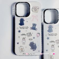 Case Ốp điện thoại iPhone Gấu Mèo Chó Nền Trắng Hologram Music sing a Song iPhone 11/12/13/14/15/Pro/Promax