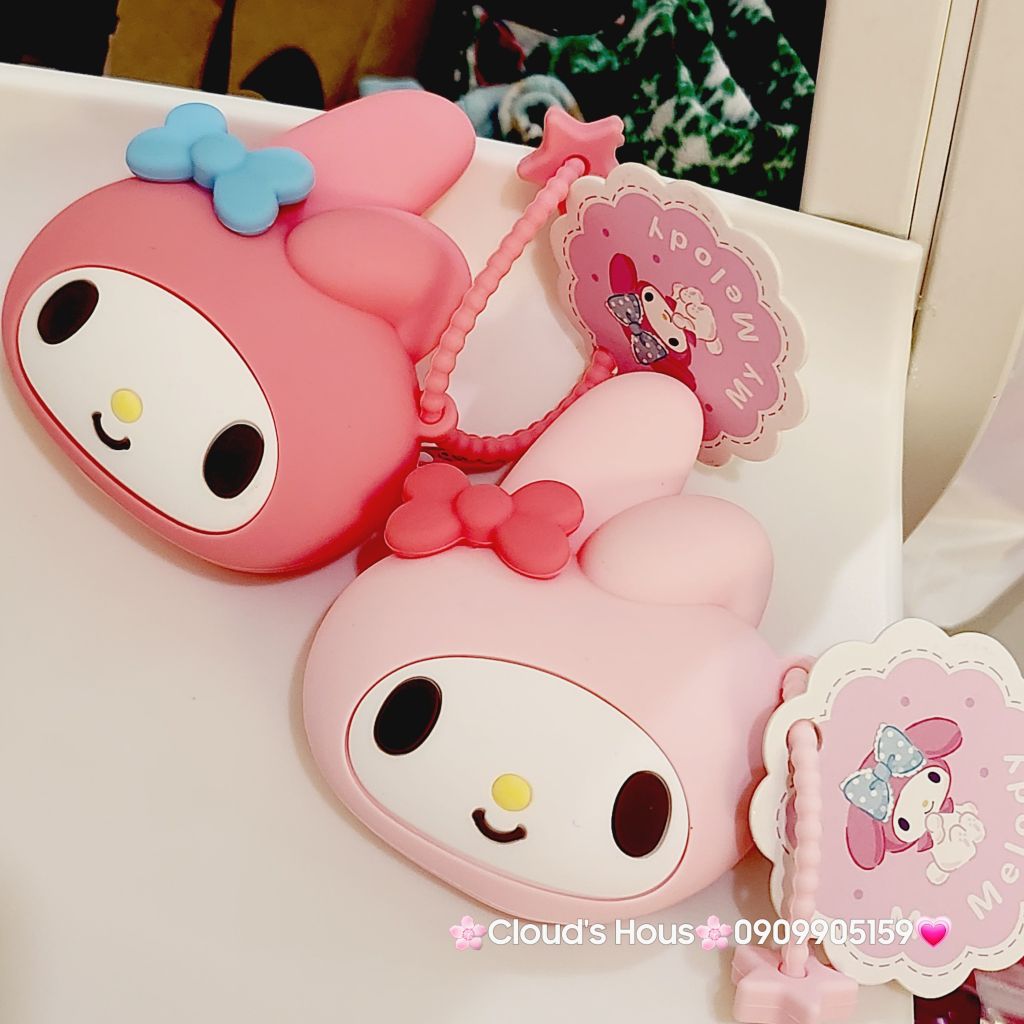 Bóp Móc Khóa Silicone Nhân vật hoạt hình SANRIO Chính hãng Kuromi Melody Stitch Cinnamoroll Ếch