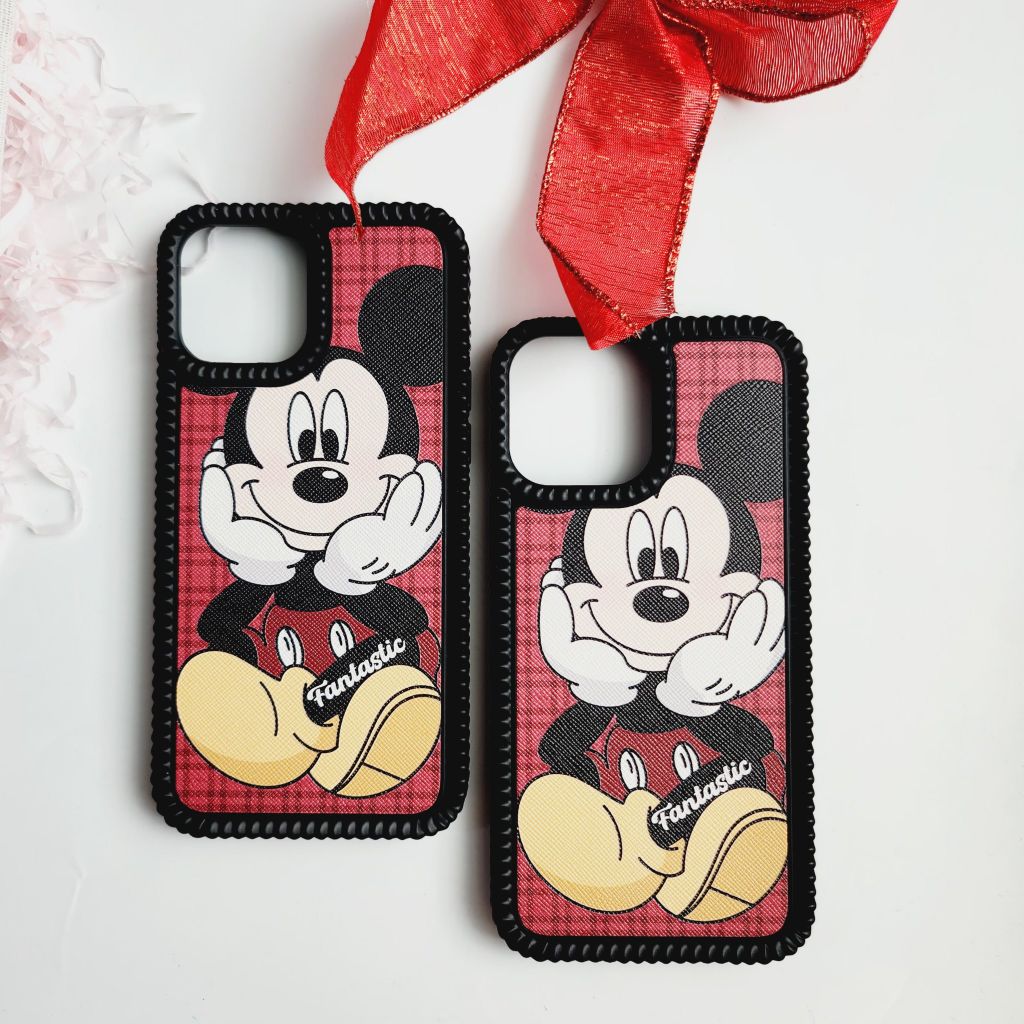 CASE IPHONE NHÁM DA Mickey  SIÊU KUTE Viền răng cưa