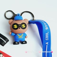 Móc Khóa Gấu Rich A Cool Boy