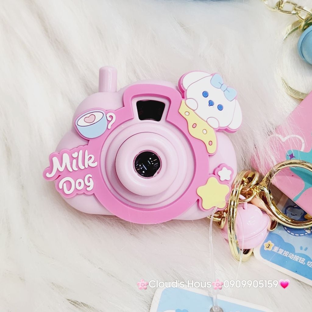 Móc khóa Máy ảnh Milk Dog