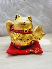 Mèo may mắn Mạ vàng Để bàn - TẾT