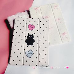 Case Ốp Bao da iPad Mèo Đen Cute Lovely Lưng Gương iPad 9.7/10/10.2/10.5/10.9/11/12.9inch