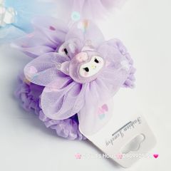 Đồ cột tóc dây thun ren Charm hoạt hình (cặp)