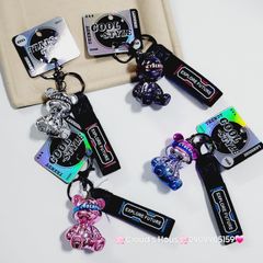 Móc Khóa Gấu BearBrick Ngồi Sứ Ngầu Cyberpunk Explore Future