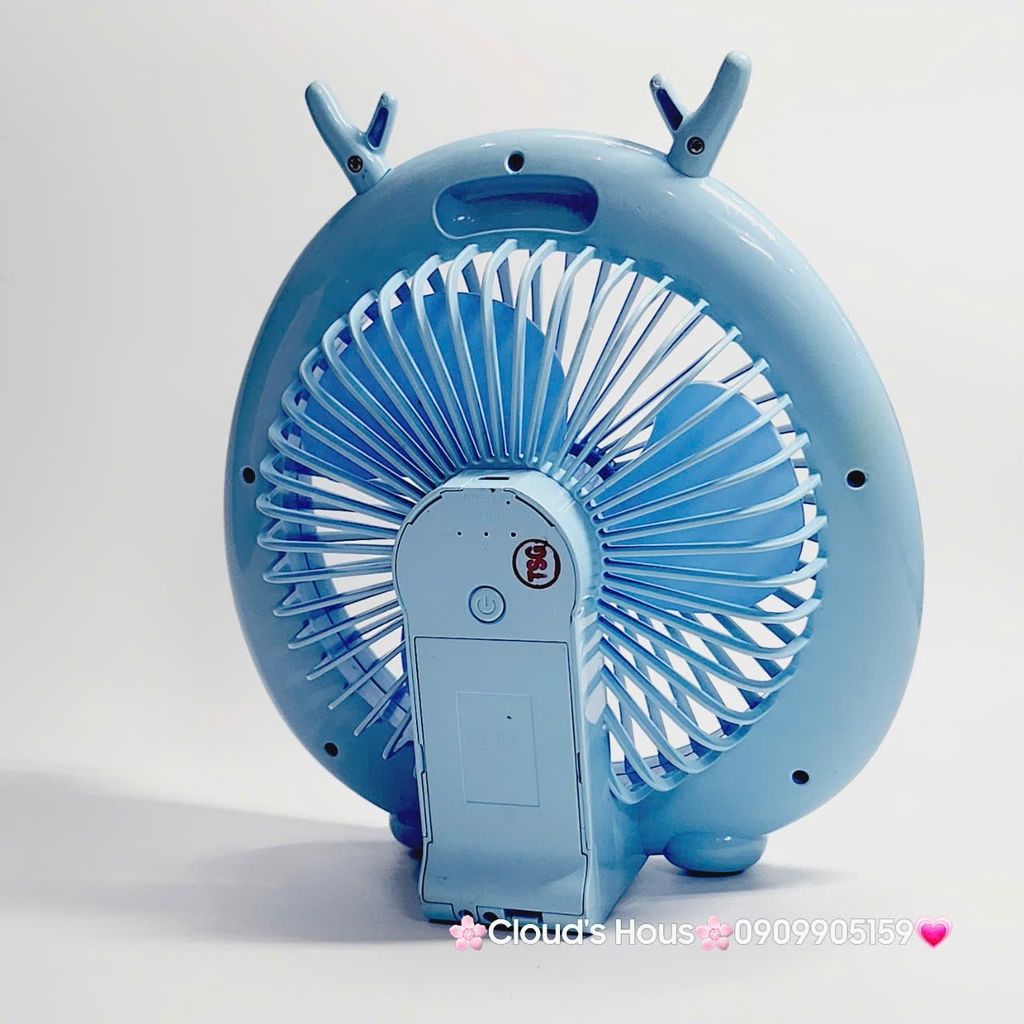 Mini Fan - Quạt Để Bàn Hình Tuần Lộc Có Sừng ( loại to)