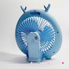 Mini Fan - Quạt Để Bàn Hình Tuần Lộc Có Sừng ( loại to)