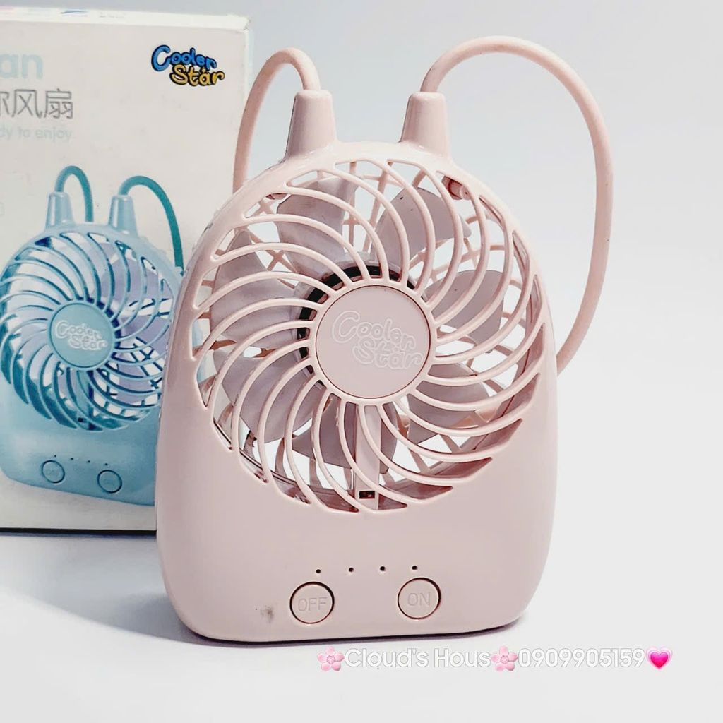 Mini Fan - Quạt Cầm Tay - Để Bàn Có Dây Xách Du Lịch