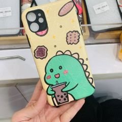 Case Ốp điện thoại iPhone KHỦNG LONG COUPLE nhám DA iPhone 7/8/X/Xs/11/12/Plus/Max/Pro/Promax