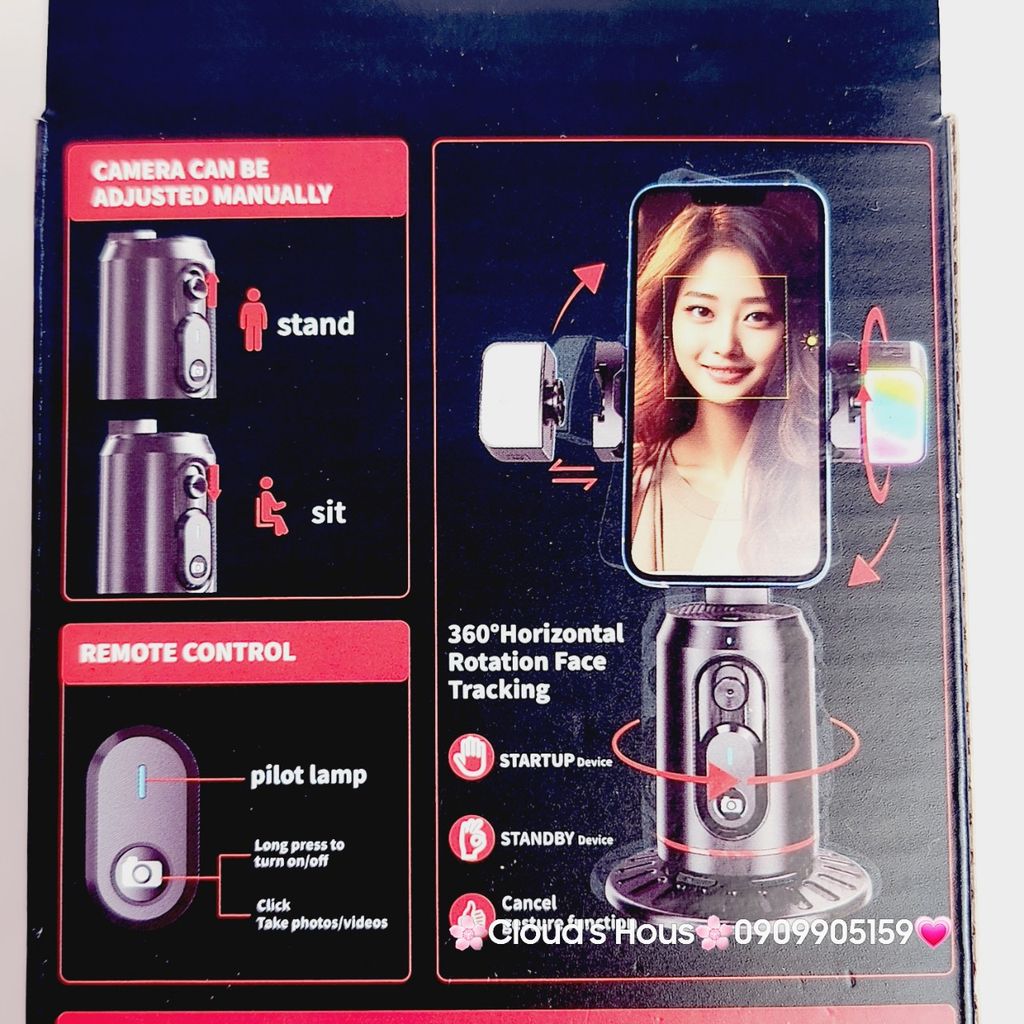 Gimbal selfie xoay 360 độ thông minh theo cử chỉ - Q02