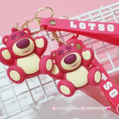 MÓC KHÓA GẤU DÂU LOTSO Mập Kute (4 mẫu)