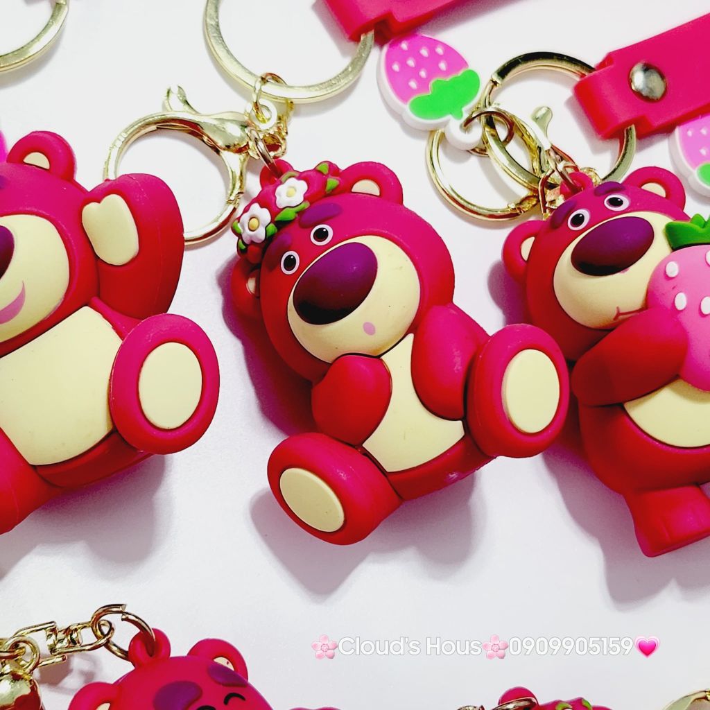 MÓC KHÓA GẤU DÂU LOTSO Mập Kute (4 mẫu)