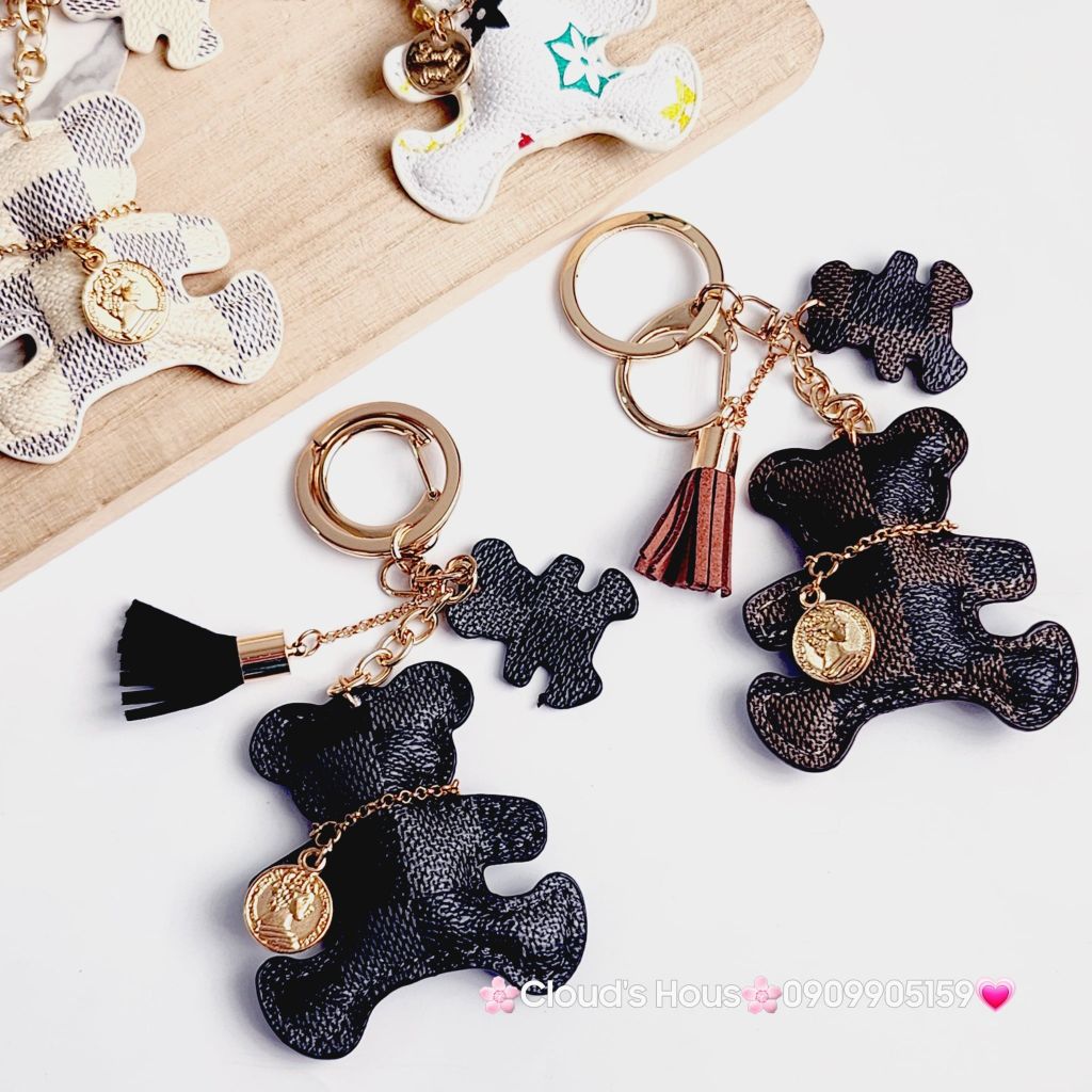 Móc Khóa Gấu Da LV Sang Chảnh